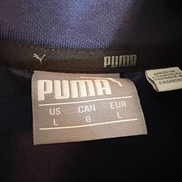Men’s Puma Full Zip,‎ Navy Blue, Size Medium - Picture 4 of 7